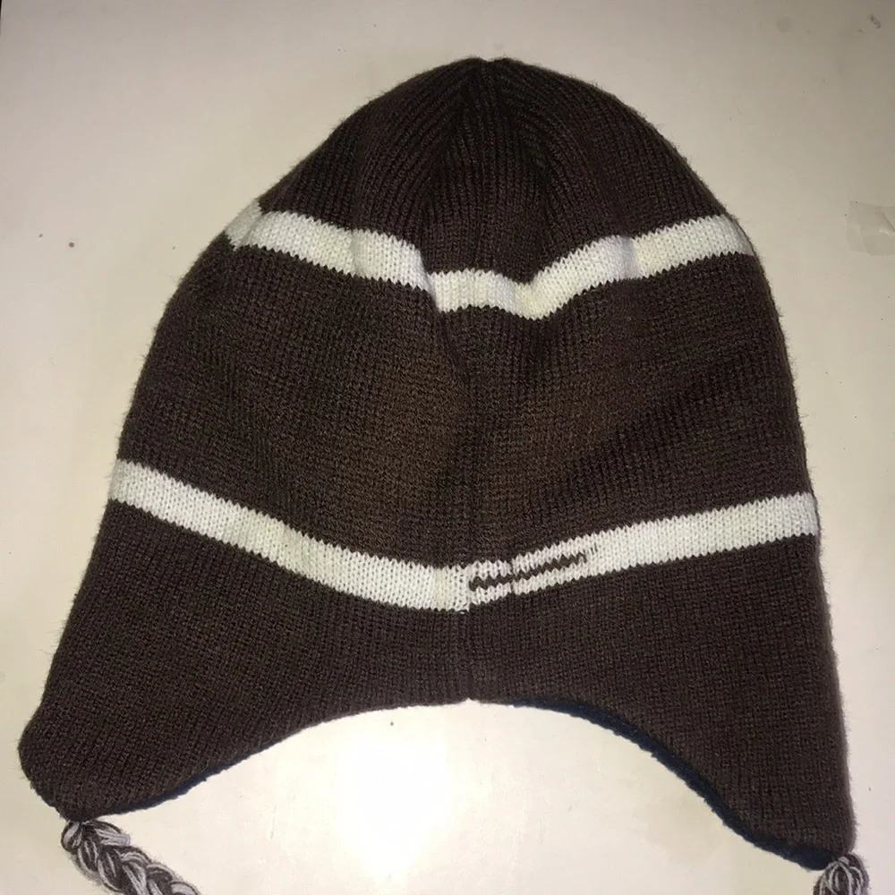 Boy’s Knit Football Beanie with Tassels